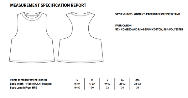 Charcoal Graphic Crop Tank - Oterra Designs